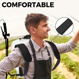 Backpack Sprayer Replacement Straps Padded Shoulder Straps for Sprayer with Alternative Hooks and Accessaries Fit Most Backpack Sprayers Including Chapin 60114, 61800, 63924, 60124 Series and More