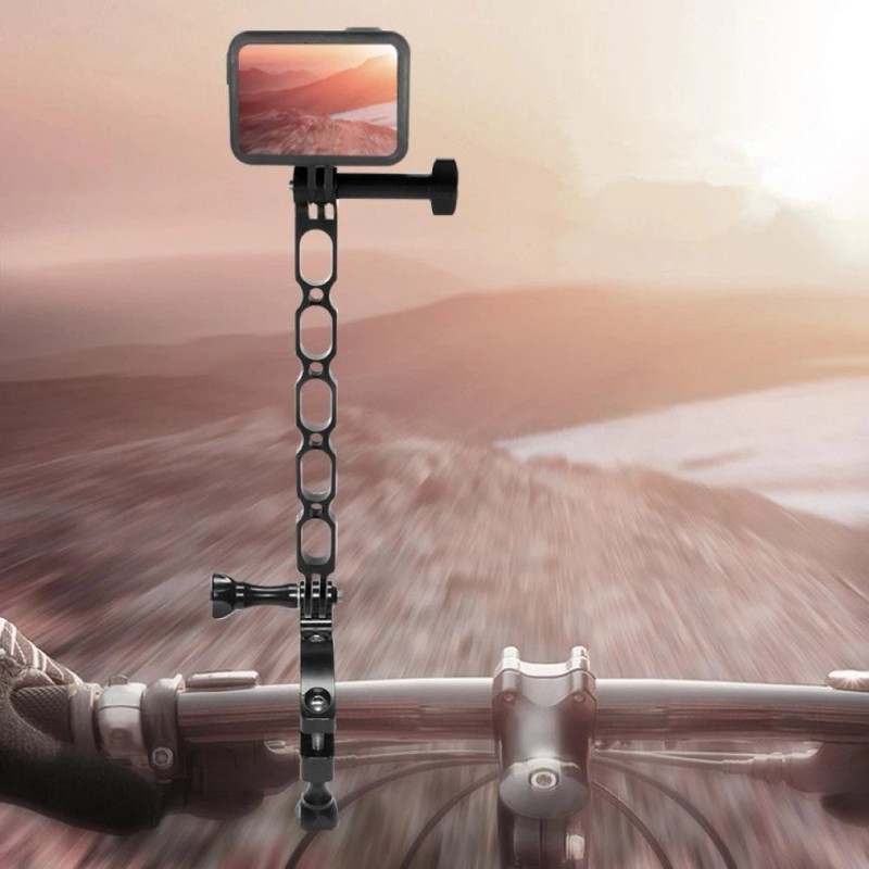 For GoPro Angle Adjust Alloy Extension Rod Arm Mount Helmet