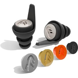 Dynamic Ear Filter Full Pack Reusable Premium Hearing Protection - 4 Sets of Different, Interchangeable Filters - Choose the Best Experience for You - 4 Sizes Ear Plugs, Case and Cord - Dutch Product