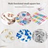 Dball 50 Pieces Small Clear Plastic Square Boxes with Lids