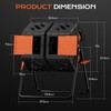 TOP XIAN Compost Tumbler Outdoor 45 Gallon/170L, Dual Chamber Large