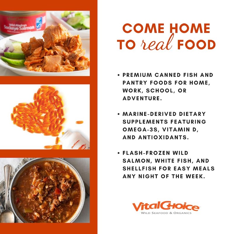 Vital Choice Savory Seafood Cioppino, Heat-And-Eat, 9-Oz Pouches (Pack of