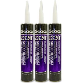Geocel 2320 Construction Tripolymer Gutter and Narrow Seam Sealant, 10.3 fl oz, Clear, 3 Pack