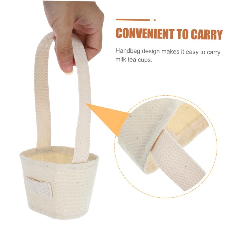 COLLBATH Reusable Coffee Sleeve Stylish Canvas Cup Cover Minimalist Design
