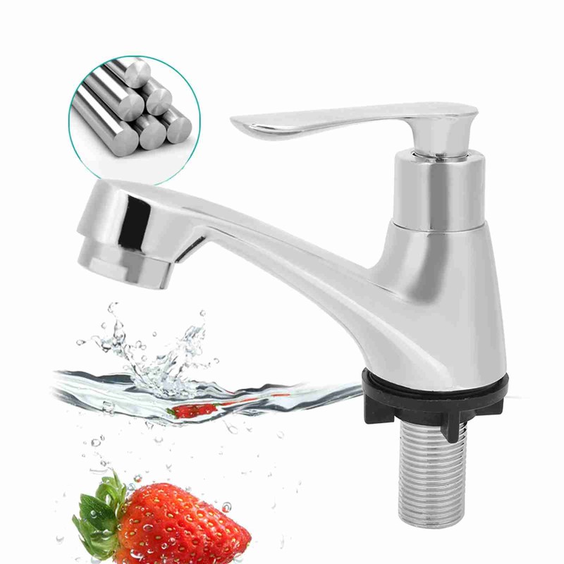 G1/2in Household Zinc Alloy Single Handle Faucet Water Tap for