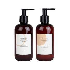 Remedios del Bosque Kit Cuidado del Cabello con Shampoo y Acondicionador Aroma Flores Silvestres, Limpia y Nutre Cabello, Sin sulfatos ni Parabenos. (250 ML)