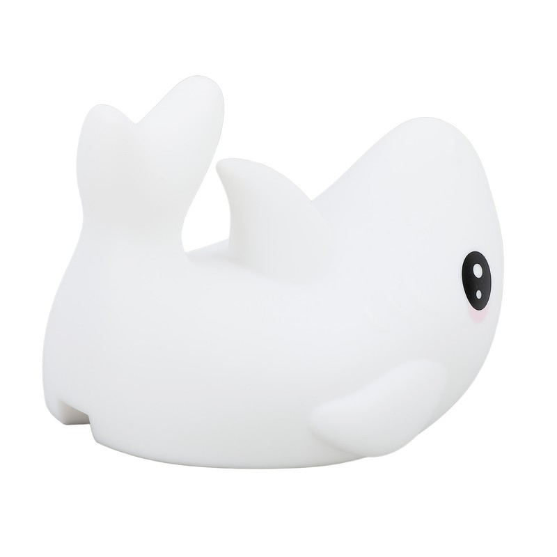 Night Light Silicone Cute Shark USB Rechargeable LED Colorful Night