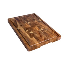 THETCHRY Walnut Cutting Boards for Kitchen, End Grain Wooden Chopping Board with Juice Groove, Charcuterie Butcher Block for Meal Prep & Serving with Gift Box, 16.5" x 11.6" x 0.8"