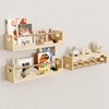THKVESN Floating Book Shelves for Wall,3-Pack Scalloped Floating Shelves,Hanging Shelves,Nursery