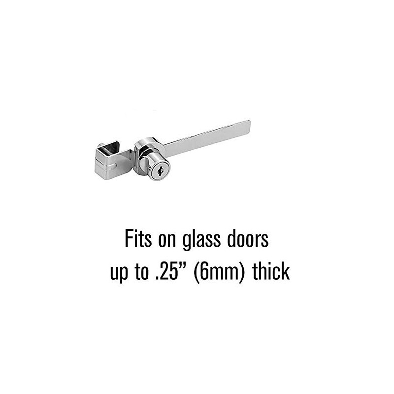Glass Showcase Door Lock, Sliding Glass Cabinet Rachet Lock with