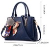 SMALLBLUER Bolsos de piel sintética suave para mujer, con asa