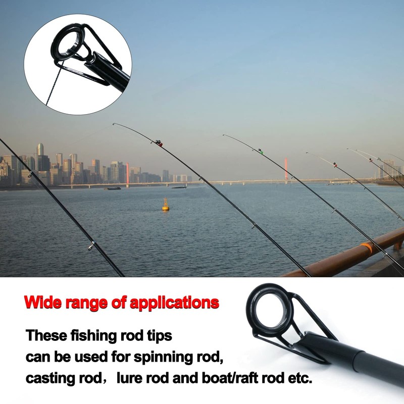 9KM DWLIFE 20pcs Rod Tip Eye Repair Kit with Glue