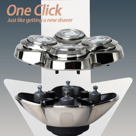 OXSITO 2Pack Pro 4 Shaver Replacement Heads for Gold PRO, Silver PRO, Platinum PRO, Butterfly Kiss PRO Head Shavers, Floating 4 Heads for a Fast, Close and Smooth Shave.