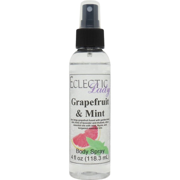Eclectic Lady Grapefruit and Mint Body Spray, 8 ounces, Body