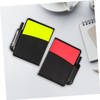 KOMBIUDA 4sets Complete Soccer Referee Kit Red and Card Holder