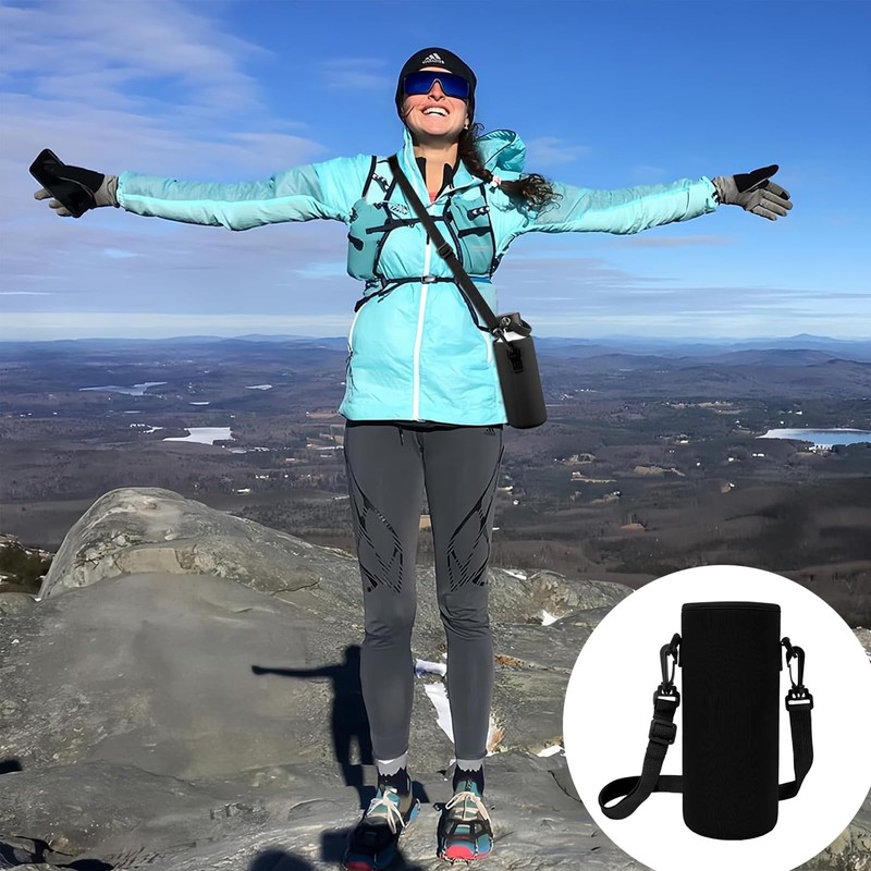 DXPETA 2Pcs Water Bottle Bag with Adjustable Shoulder Strap, Durable