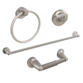 Formosa Design Hardware 4-Piece Bathroom Accessories Set (Brushed Nickel)
