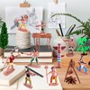 Native American Figurines Set 43 Pcs Plastic Miniature Indian Figure