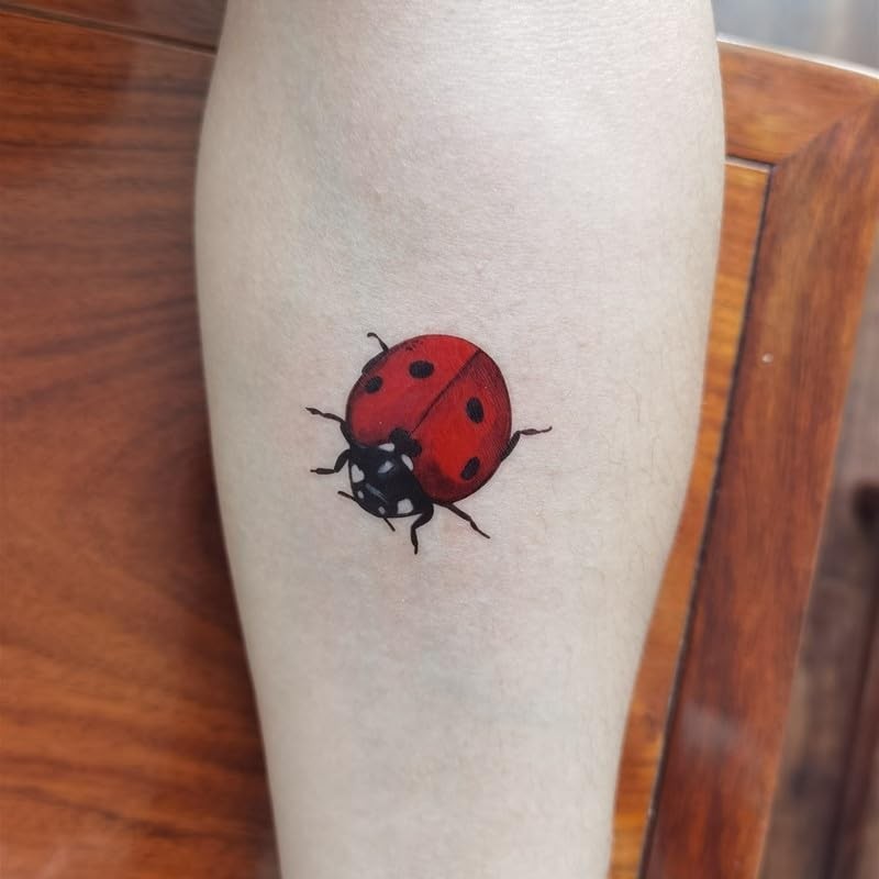 SanerLian Ladybug Temporary Tattoo Stickers Waterproof Insects Bee Cartoon Hand