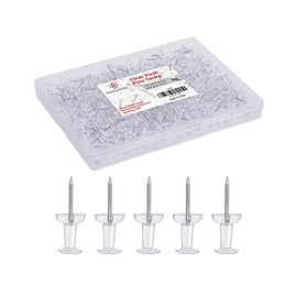PAPERPAL 280 chinchetas Transparentes para Tablero de Corcho, chinchetas Transparentes para Colgar en la Pared, chinchetas para Oficina, Escuela y Uso Personal, Tachuelas de tamaño estándar