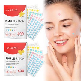 PKDEF Parches para Acne, 400 Almohadillas Hidrocoloides para Espinillas, Pimple Reduce Enrojecimiento,Pimple Patch Múltiples formas, Pueden Absorber la Secreción，Para Todos Los Tipos de Piel (Estrella) (amar)