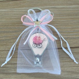 12 Pcs Baby Shower Keychain with Nail Clipper and Opener Party Favor with Decorated Bags