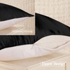 THXSILK 100% Mulberry Silk Pillowcase with Cotton Underside, Silk Pillowcase