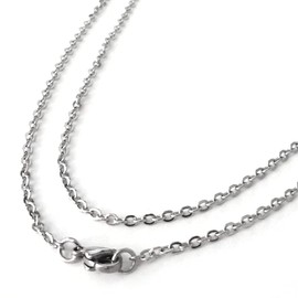 [Kyoto Otokasa] Surgical Stainless Steel Azuki Chain Necklace Width 0.05 inch (1.2 mm), 0.06 inch (1.5 mm), 0.1 inch (2 mm), 0.1 inch (2.5 mm), 0.1 inch, Stainless Steel, No Gemstone