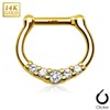 Autiga Nose Piercing 14 Carat 585 Real Gold Septum Ring
