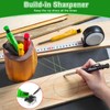 Hiboom 4 Pack Carpenter Pencils with 36 Refills (Red, Black,