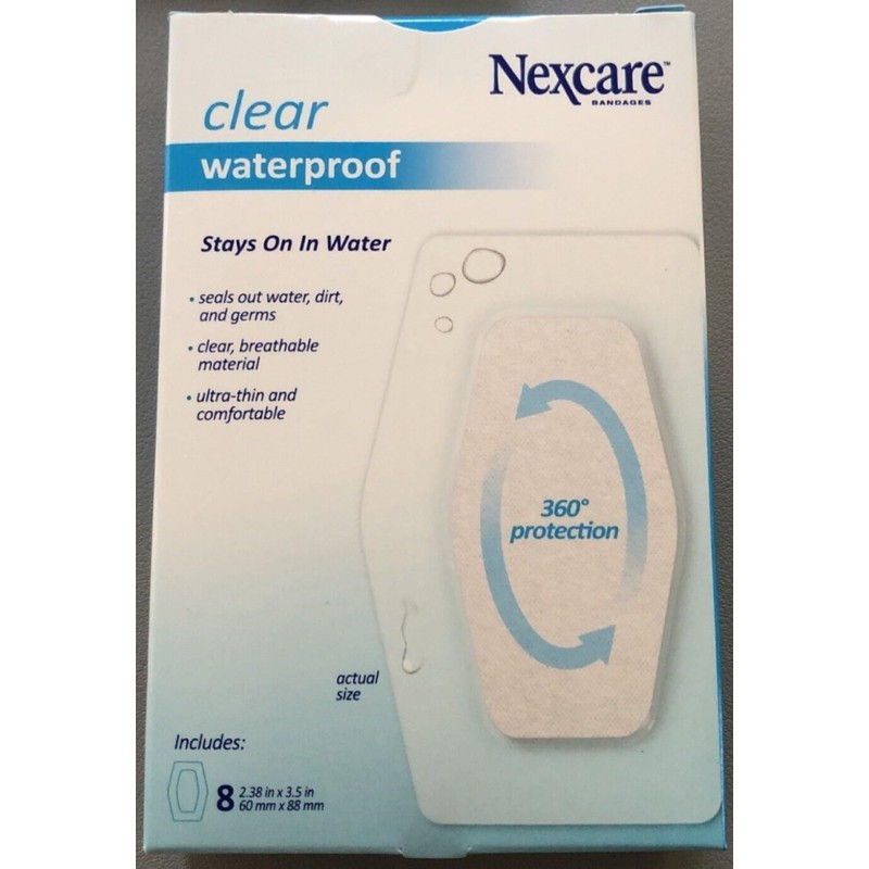 Nexcare Waterproof Stays On Bandage, Knee and Elbow, 8 Bandages