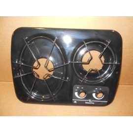 ATWOOD WEDGEWOOD *ATWOOD WEDGEWOOD 2 BURNER RV COOKTOP REPLACEMENT W/ GRATES BLACK FREE SHIP