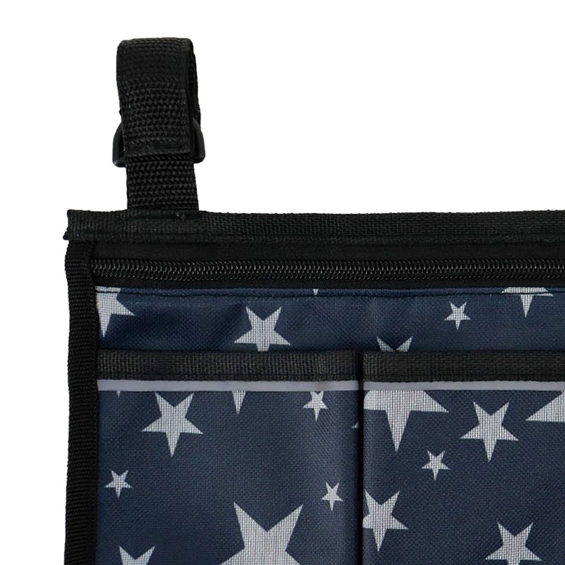 Wheelchair Bag with Pockets Reflective Strips Armrest Side Bag for
