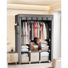 Mavivegue Portable Closet, Wardrobe Closet Organizer with Cover, 3 Hanging