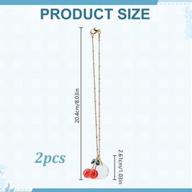 DELORIGIN 2Pcs Cherry Car Decor Crystal Suncatcher Stainless Steel Car Hanging Ornaments Cute Fruit Themed Charm Accessories Pendant for Woman Man Rear View Mirror Home Bag Decorations
