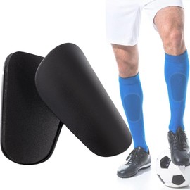 OKAWASI 1 Pair Mini Soccer Shin Guards Shin Pads Small Shin Guards Soccer Light Weight Soccer Comfortable Shin Pads (Black)