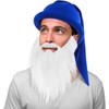 Geyoga Dwarf Hat with Beard Carnival Hat Dwarf Pointed Hat