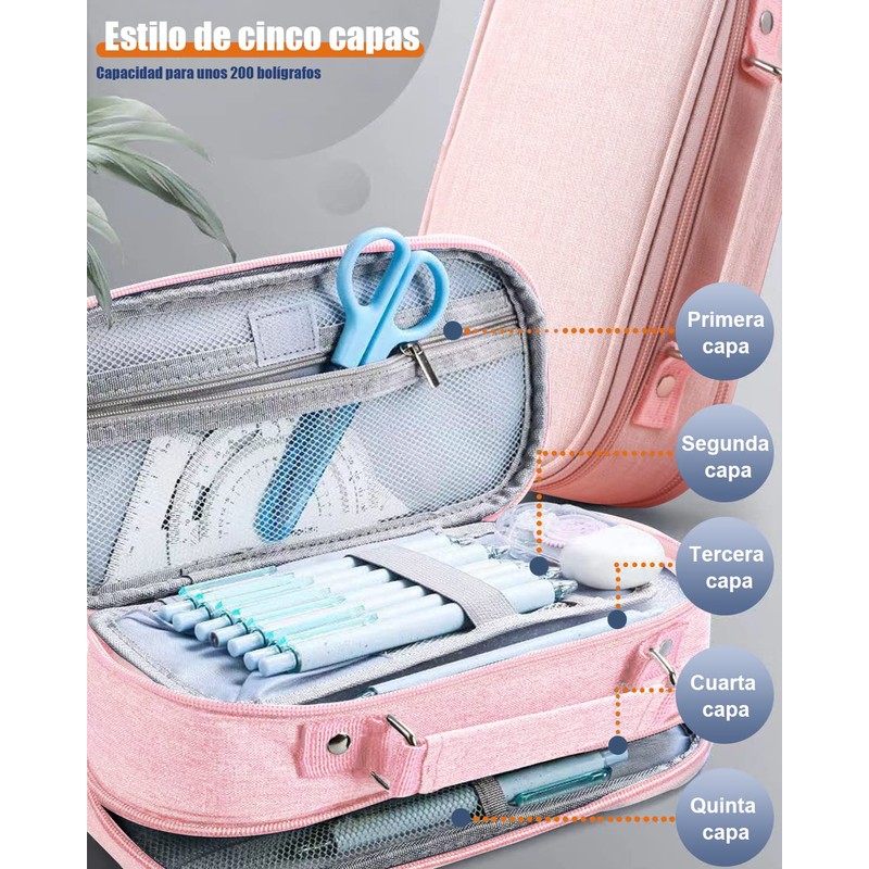 Estuche Práctico de Gran Capacidad Multiusos para Lápices y Artículos