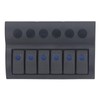 Electrical Switch Panel 6 Gang Pre Wired Blue LED Switch