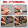 SCREWBOX® Cable Clips, 400 Pcs Durable White Wire Clips -4/6/8/10mm,