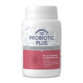 Dorwest Herbs Probiotic Plus for Dogs 100 Capsules, Pre, Pro and Postbiotic with Daily Microbiome Support for Optimal Gut Health