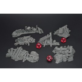 Urban Rubble by GameScape3D, 3D Printed Tabletop RPG Scenery and Wargame Terrain for 28mm Miniatures