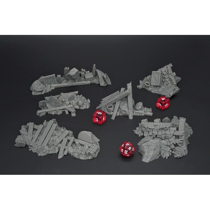 Urban Rubble by GameScape3D, 3D Printed Tabletop RPG Scenery and