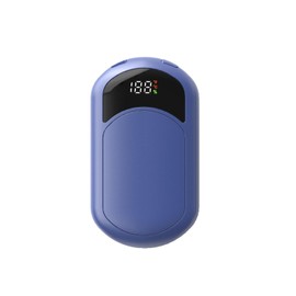 Hand Warmers Rechargeable, 4 Pack Electric Hand Warmer with Gift Box, LED Battery and Temperature Display, Quick Heating Portable Pocket Heater, for Men Women, Camping, Hunting Blue