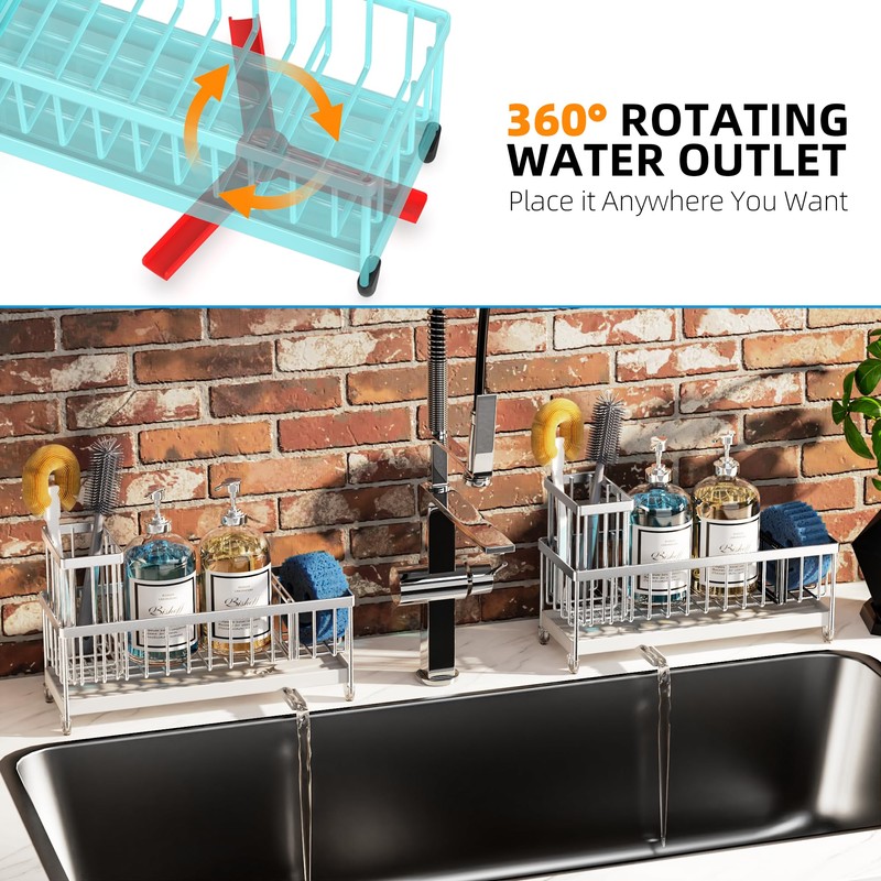 Moforoco Larger Version Sponge Holder for Kitchen Sink, Sink Caddy