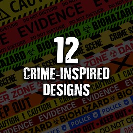 Unsolved Case Files Caution Tape Set – 12 Rolls for Mystery Game Nights, Scrapbooking & Crafts – from