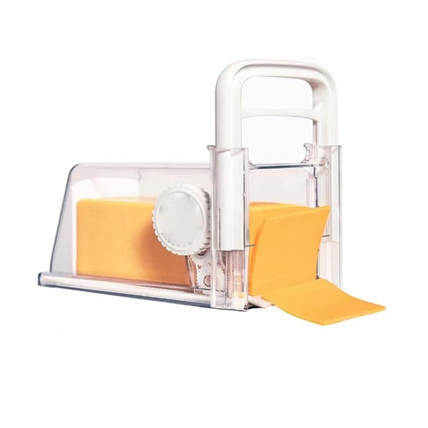 Yolispa 4- in- 1 Cheese Chopper Slicer Grater with Container for up to 2lb Cheese Blocks