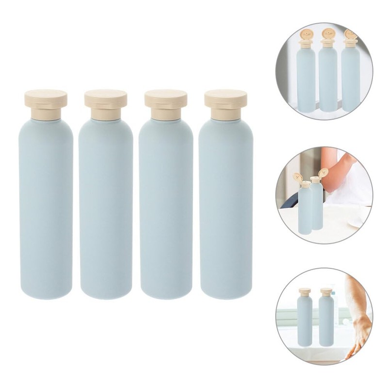 NOLITOY Travel Toiletry Bottles Set 4pcs Refillable Shampoo Dispenser Bottles