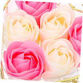 FELTECHELECTR Rose Flower Soap Realistic Bath Flowers for Valentine's Day Romantic Decor for Bedroom Bathroom for Girlfriend Wife