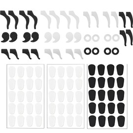 Viojrlly 30 Paar Silikon Nasenpad + 20 Paar Brillen Antirutsch Brillen Ohrpolster Silikon Antirutsch Brillenhalter Dünne Rutschfeste Nasenpads Brille für Brillen Ring Antirutsch überzüge